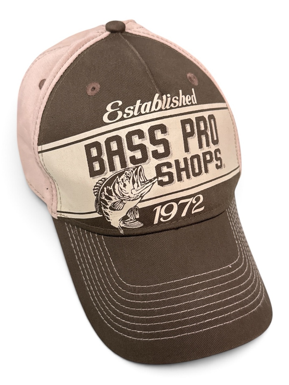 Bass Pro Shops Brown & Pink Fishing Logo Cap